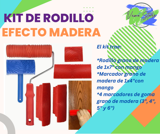 KIT DE RODILLO EFECTO MADERA