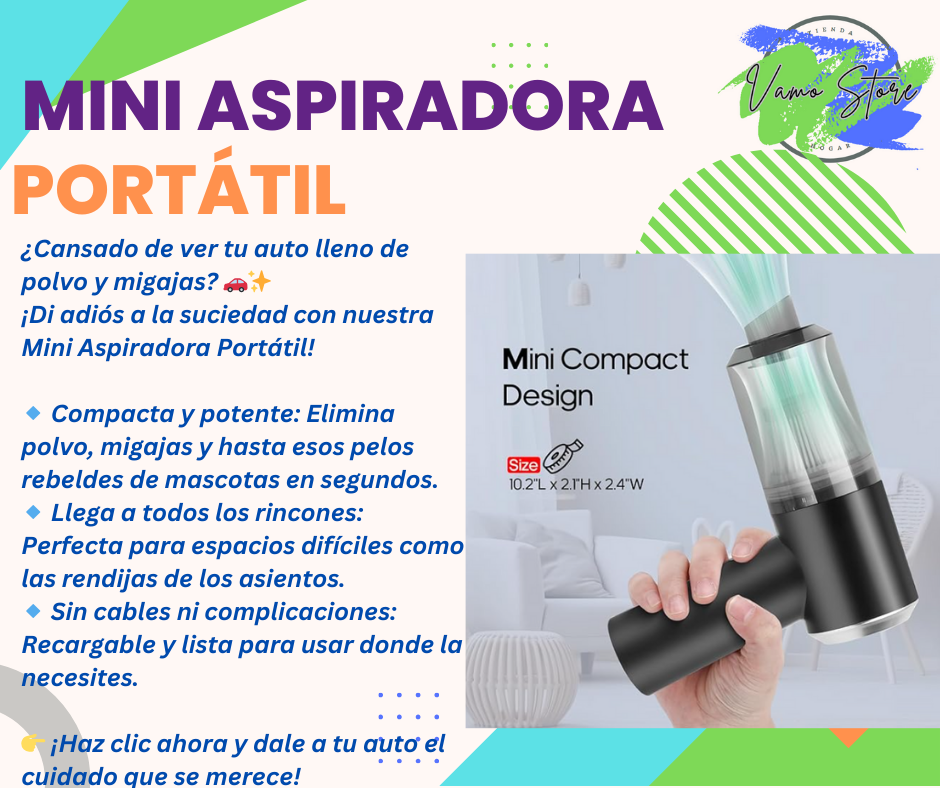 MINI ASPIRADORA PORTÁTIL 3 EN 1