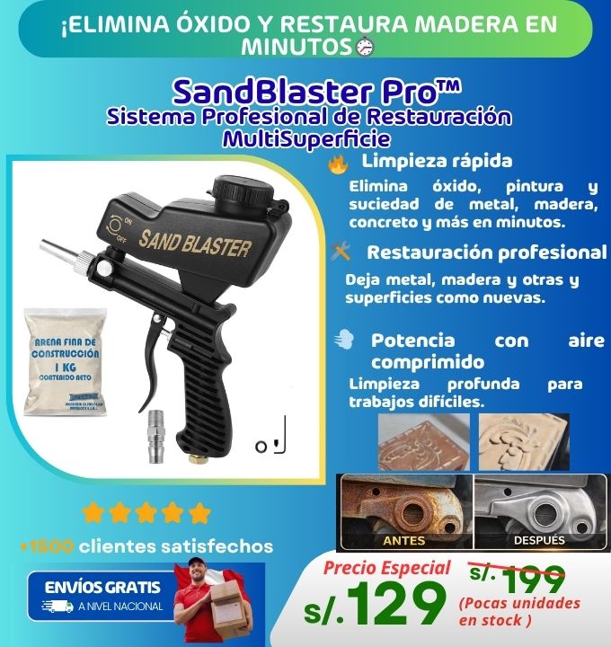 SandBlaster Pro™ | Sistema Profesional de Restauración MultiSuperficie