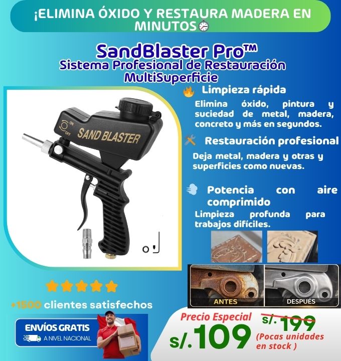 SandBlaster Pro™ | Sistema Profesional de Restauración MultiSuperficie